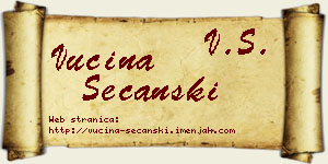 Vucina Sečanski vizit kartica